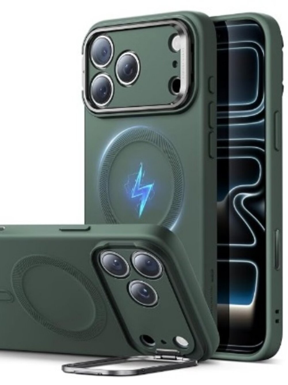 Phone Case for iPhone 17 Pro Olive Green Case Military Grade Protection